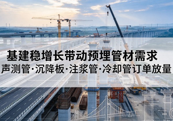 盘州基建稳增长带动预埋监测管材需求，声测管、沉降板、注浆管订单持续放量